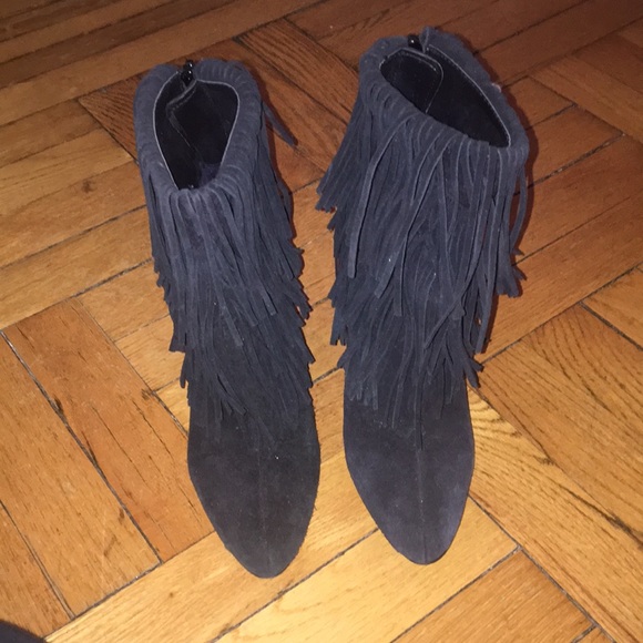 Zara suede fringe booties (Excellent condition) - Picture 1 of 3